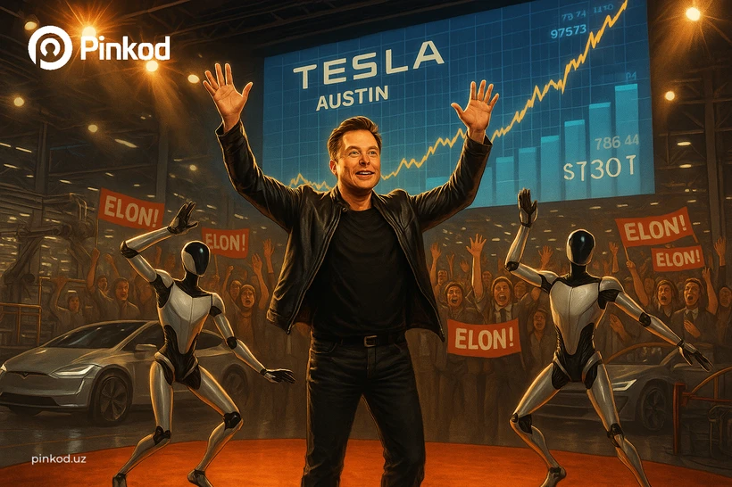 Tesla акциядорлари Илон Маск учун 1 трлн долларлик мукофот режасини маъқуллади