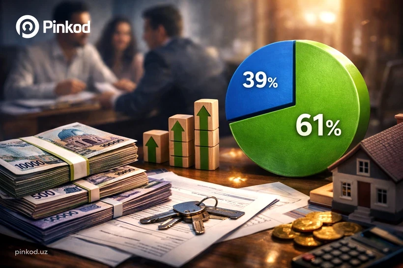 Доля кредитов в национальной валюте в Узбекистане достигла 61%