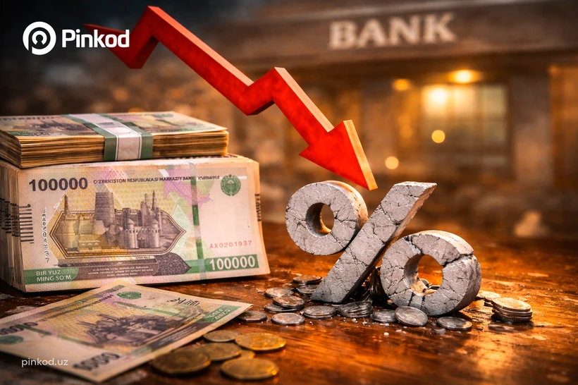 Банкларда сўмдаги омонатлар бўйича фоизлар 2022 йилдан бери энг паст даражага тушди