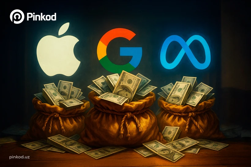 Meta, Apple, Google va OpenAI: 6 oy ichida xorijiy texno-gigantlar Oʻzbekistonda qancha soliq toʻladi?