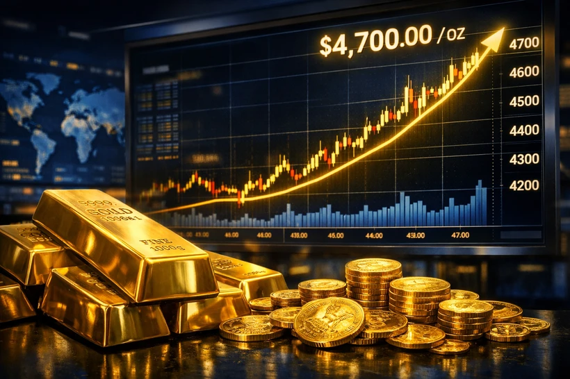 Oltin narxi tarixda ilk bor 4 700 dollardan oshdi