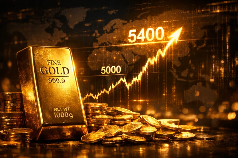 Goldman Sachs 2026 yil oxiri uchun oltin prognozini $5 400 ga koʻtardi