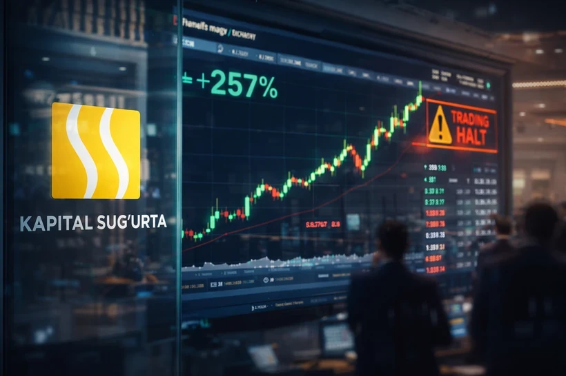 На фондовой бирже временно приостановлены торги привилегированными акциями «Kapital Sug‘urta»