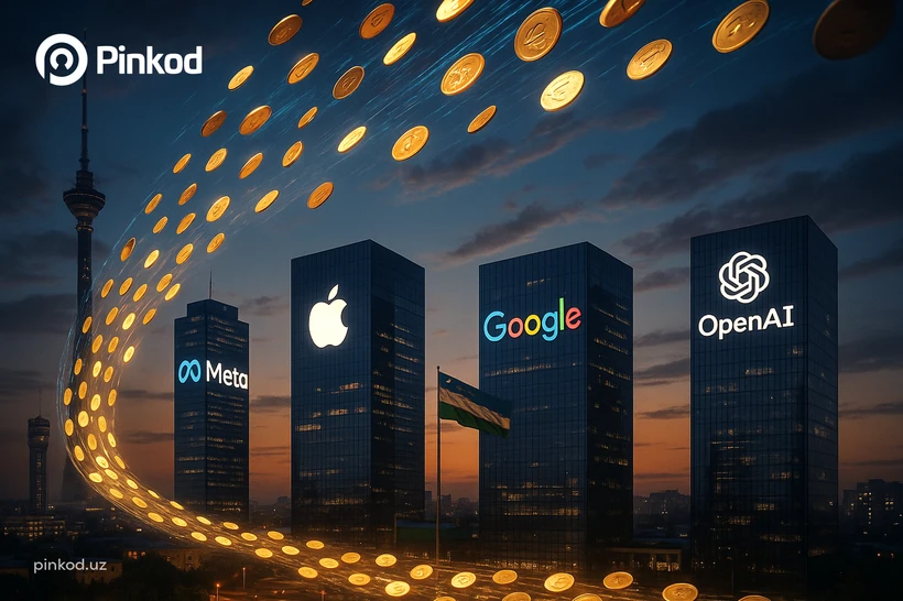 Meta, Apple, Google и OpenAI: сколько иностранные техногиганты уплатили налогов в Узбекистане за 9 месяцев?