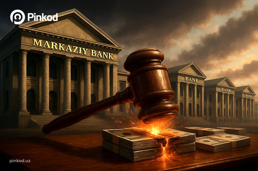 Markaziy bank 23 ta bank va 2 ta mikromoliya tashkilotiga jarima qoʻlladi