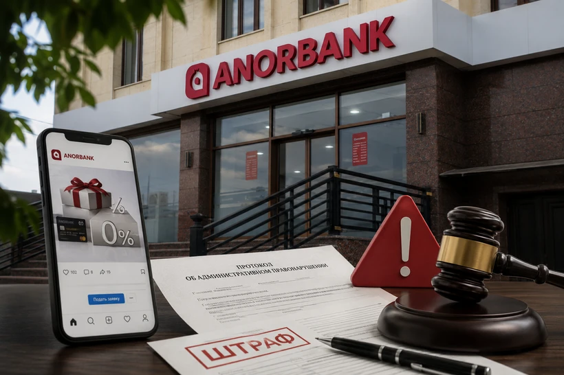 Anor Bank реклама қонунчилигини бузгани учун жаримага тортилди