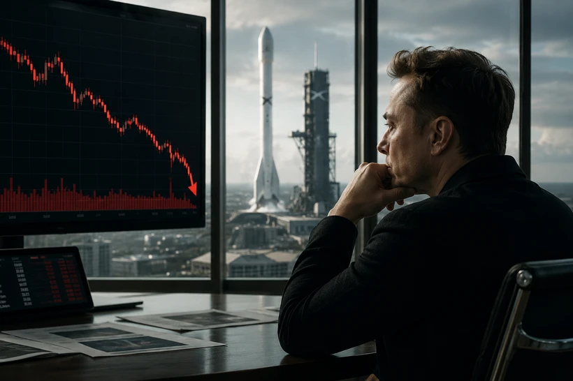 SpaceX акциялари пасайиши ортидан Илон Маск триллионер мақомини йўқотди