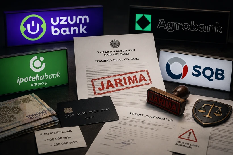 Uzum Bank, “Ipoteka-bank”, SQB va “Agrobank” isteʼmolchilar huquqlarini buzgani uchun jarimaga tortildi