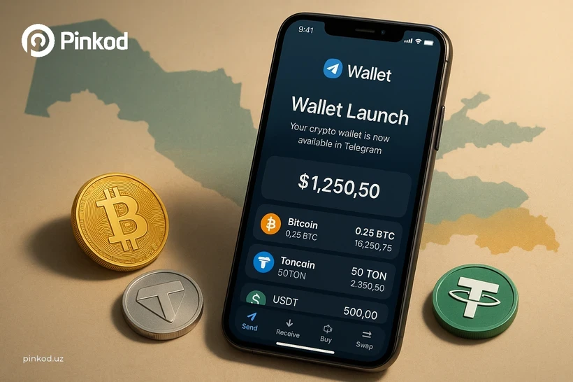 В Узбекистане официально запущен Telegram Wallet