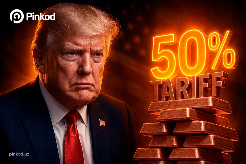 Трамп АҚШга импорт қилинадиган мис учун 50 фоизлик бож эълон қилди