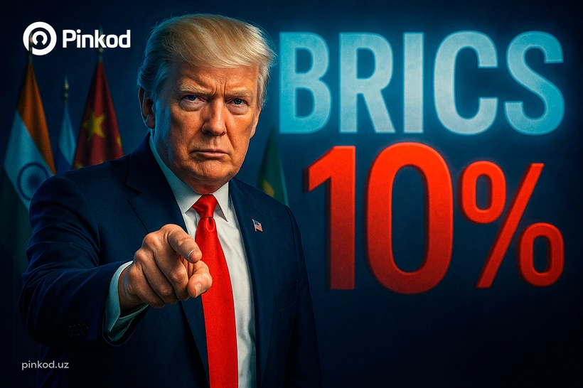 Трамп BRICS’нинг “Анти-Америка” сиёсатини қўллаган давлатларга 10 фоизлик тариф билан таҳдид қилмоқда